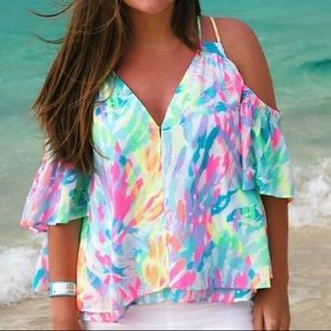 Lilly Pulitzer cold shoulder top